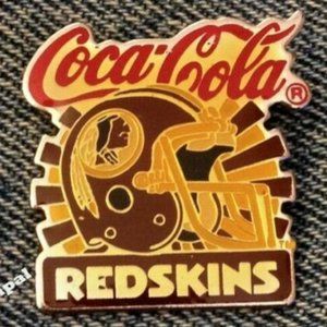 Washington Redskins Brooch Pin NFL ~ National Football League ~ Coca Cola Coke